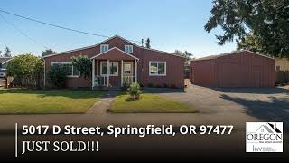 5017 D St Springfield Oregon Home SOLD!!