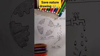 save nature drawing|| 😂🙏#shorts #nature #trending #arts