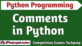 Lec - 2.1 Comments in Python in Hindi