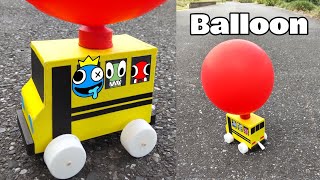 Rainbow Friends Balloon Powered BUS😊DIY😊How to make Cardboard Craft Ideas