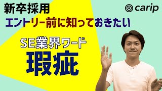 【業界研究】瑕疵｜エントリー前に知っておきたいSE業界ワード｜carip