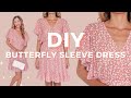 DIY Butterfly sleeve dress - Step by step sewing tutorial