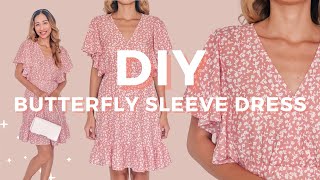 DIY Butterfly sleeve dress - Step by step sewing tutorial