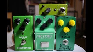 Tube Screamer Shootout - Ibanez TS808 vs 3 Clones. CLONES I SAY!