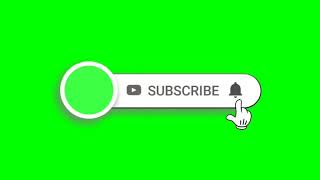 Subscribe Button Lower Third with Channel LOGO AS Free Green Screen 2021