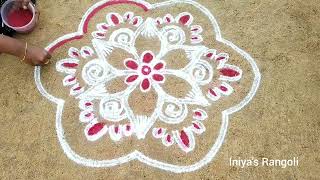 Traditional Maasi month kolam || Beautiful muggulu design || Easy to draw ||