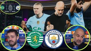 Sporting vs Manchester City 4-1 Post Match Analysis UCL | Bernardo Silva and Pep Guardiola Reactions