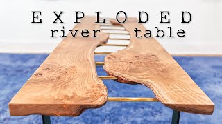 DIY Brass River Table || woodworking - how to make