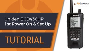 Uniden BCD436HP Police Scanner | 1st Power On \u0026 Set Up