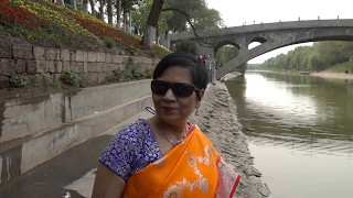 Aruna \u0026 Hari Sharma at Zhaozhou Bridge on Xiaohe River Shijiazhuang, Hebei, May 01, 2017