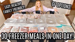 EASY FREEZER MEAL PREP 30 MEALS RECIPES COOK WITH ME LARGE FAMILY MEALS WHATS FOR DINNER
