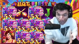 Our ALL-TIME favourite GAME😱| Hot Fiesta on 1400$ STAKE😍| Part2 |Trainwreckstv Gambling Highlights