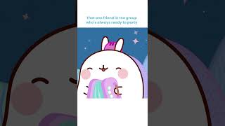 That one friend in the group who's always ready to party #molang #cartoonforkids #funnycartoon