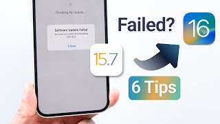 Can't update from iOS 15.7 to iOS 16? Software Update Failed?