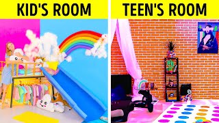 DIY Bedroom Makeover For Teens || Amazing Kid's Room Renovation