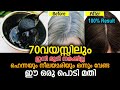 ഹെന്നയും നീലയമരിയും വേണ്ട ഇതു ഒരു സ്പൂൺ പൊടി തേച്ചാൽ മതി മുടി നല്ല കട്ടകറുപ്പവും||Natural Hairdye