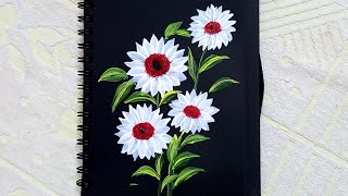 | ONE STROKE PAINTING | ACRYLIC PAINTING | FLOWER PAINTING | #acrylicpainting #onestrokepainting