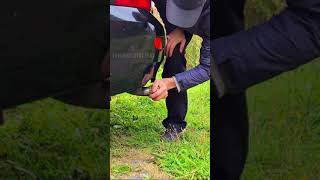 Potato in a car exhaust pipe #experiment #shorts #subscribe