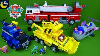 Large Paw Patrol Ultimate Rescue Construction Vehicle Police Car Fire Truck Fireman Pups Toys