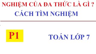 NGHIỆM CỦA ĐA THỨC MỘT BIẾN LÀ GÌ. CÁCH TÌM NGHIỆM CỦA ĐA THỨC. TOÁN LỚP 7-P1