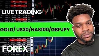 LIVE Trading ( GOLD US30 NAS100, GBPJPY, GBPUSD ) London \u0026 New York Session December 30th 2024