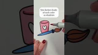 Simple Shading with Alcohol Markers #alcoholmarkers #cozycoloring #coloring
