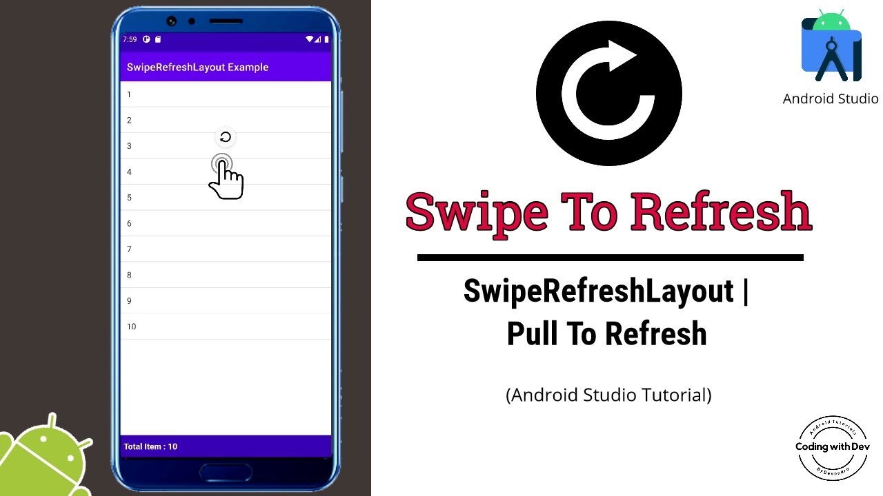 How To Implement Swipe Refresh In Android Studio Swiperefreshlayout