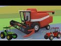 Tractors, Farm Machinery, Excavators, Bulldozer and Street Vehicles for Children - Video For kids