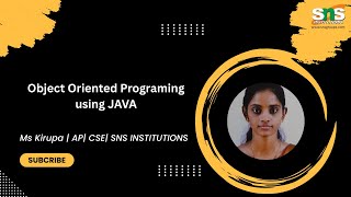Introduction to Java IO Stream | OOPS in Java | SNS INSTITUTIONS