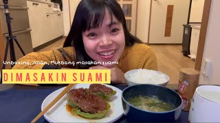 DIMASAKIN SUAMI | Unboxing, Jalan, Mukbang masakan suami