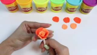 DIY How to Make Beautiful Play Doh Rainbow Flowers Fun and Easy Play Dough Art!
