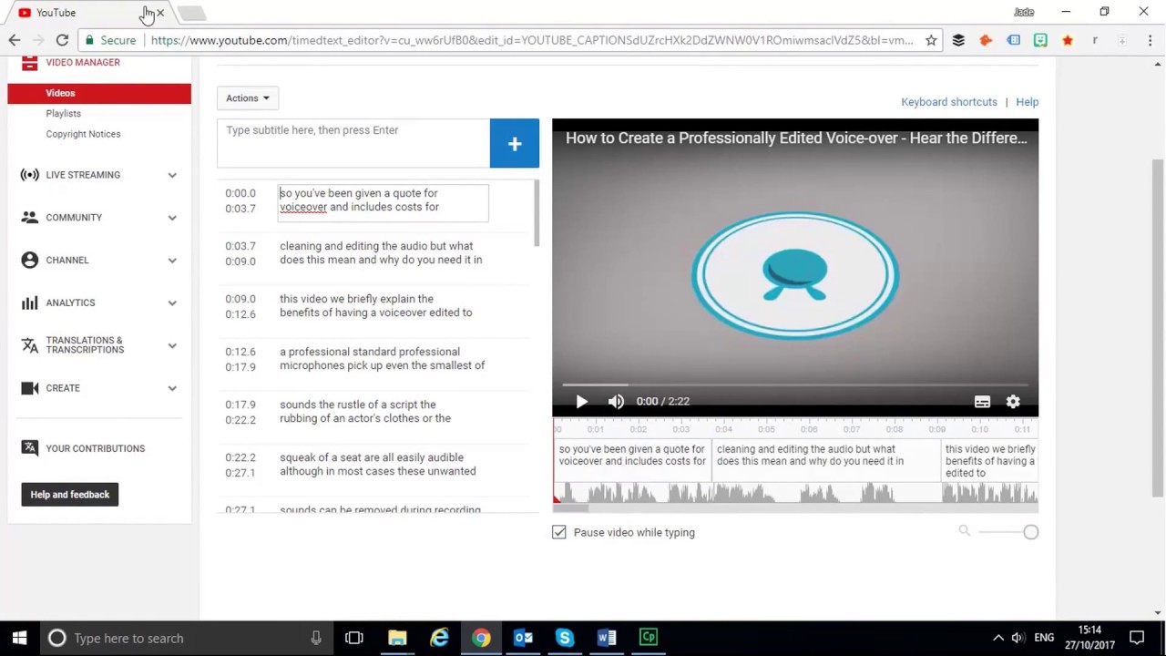 How To Add Closed Captions To Your Youtube Video Youtube