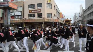 2014和泉市だんじり祭り宵宮　十一町パレード／府中・市辺町、駅前やりまわし（平成26年10月11日）