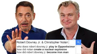 Robert Downey Jr. & Christopher Nolan Answer The Web's Most Searched Questions |