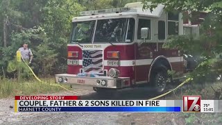 Deputies ID 5 who died in house fire in Harnett County