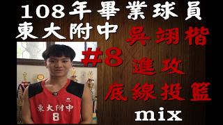 108th 東大附中 ＃8 吳翊楷 進攻、底線投籃 mix