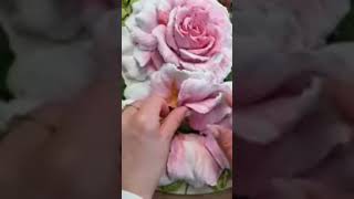 #صنع _ ورد _ بالمعجون#Making roses with paste