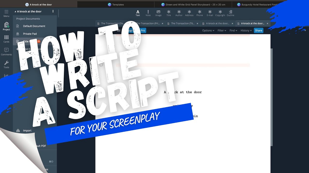 How To Write A Script Using Writers Duet Youtube