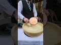 French Chef makes Pasta from Giant Cheese Wheel on Paris Street #shorts  #paris #pasta