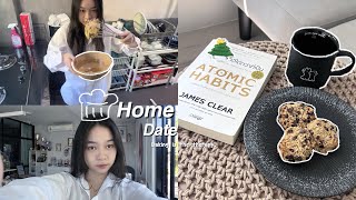 Home Date…คุกกี้ที่มีแค่ 3 อย่าง 🍪| Baking,natural makeup,homemade cookies 🍌+🍫