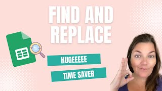 Find and Replace Function in Google Sheets - Work smarter not harder :)