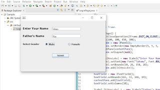 how to create login page in java using eclipse IDE