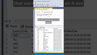 #SQL Two Ways to Delete Rows #datascience