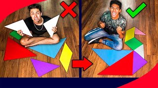 QUEM MONTAR O TANGRAM PRIMEIRO VENCE! - Desafio (ft. AuthenticGames)