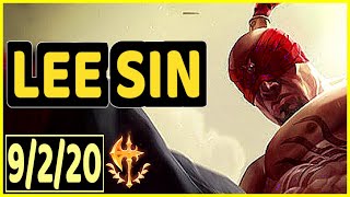 LEE SIN VS GRAVES - 9/2/20 KDA JUNGLE GAMEPLAY CHALLENGER I