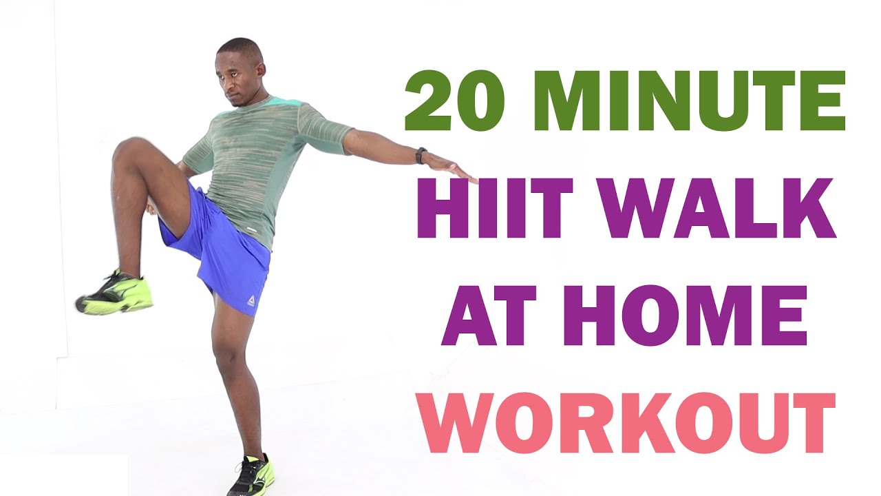 20 Minute HIIT Walk At Home Workout For Fat Loss - YouTube