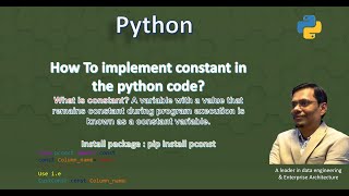 Constant in python | What is a constant variable ? | pconst python package