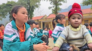 The boy on his mother's back. The place where the girl was exposed to education