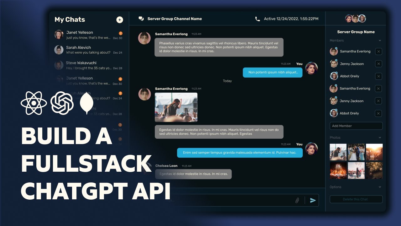 Build A Chat App With NEW ChatGPT API | Full Stack, React, Redux ...