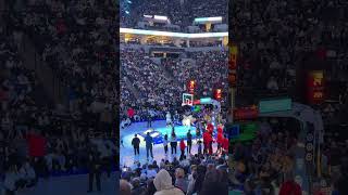 Crunch the Timberwolves mascot does a cool dunk #nbahighlights #mascot